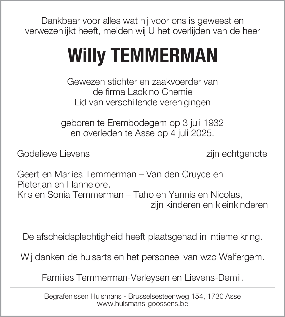 Willy Temmerman