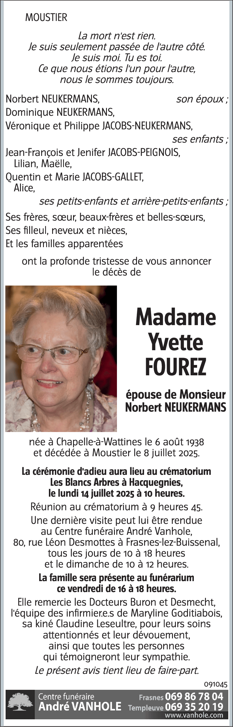 Yvette FOUREZ