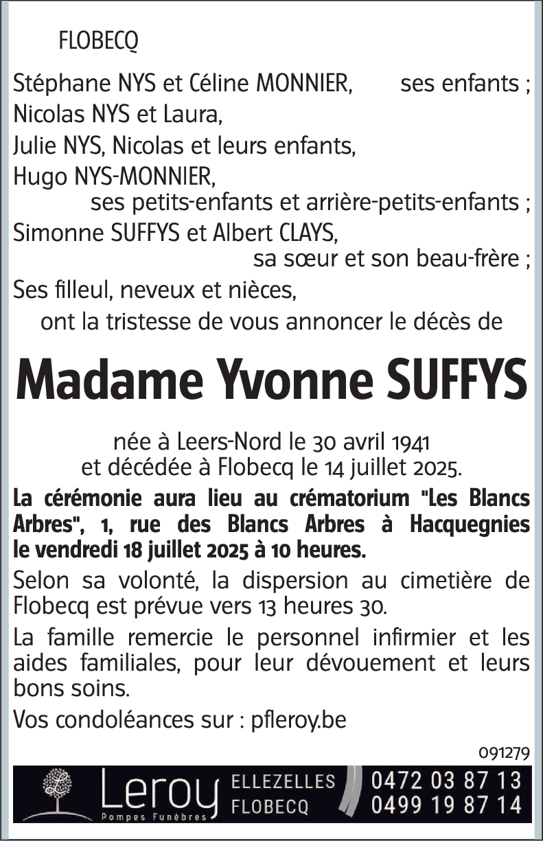 Yvonne Suffys