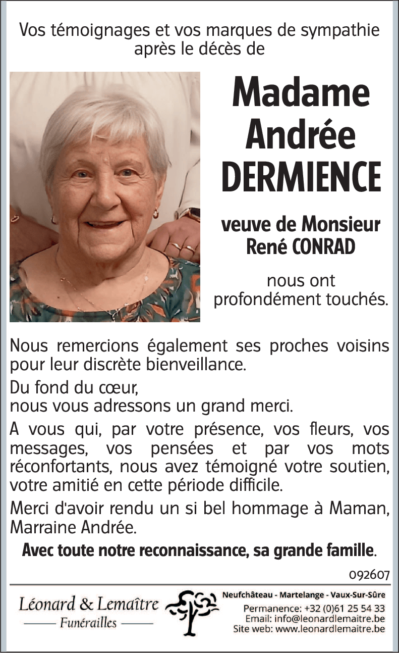 Andrée DERMIENCE