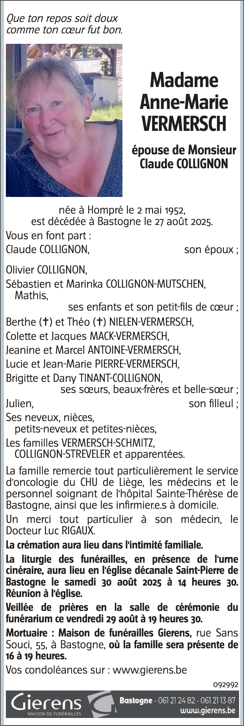 Anne-Marie VERMERSCH