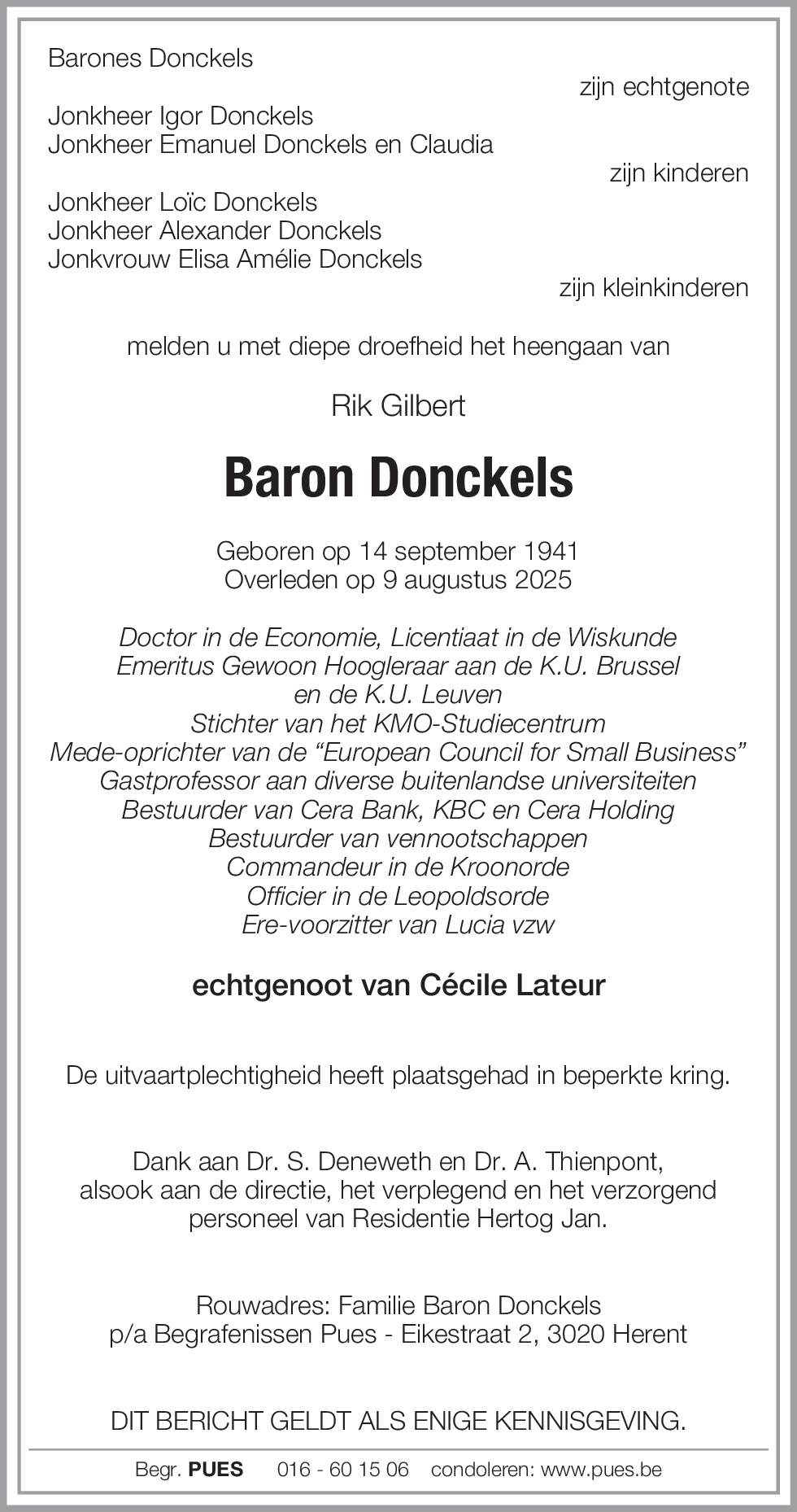 Baron Rik Donckels