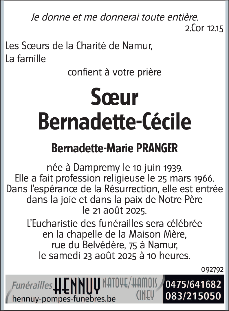 Bernadette-Marie PRANGER