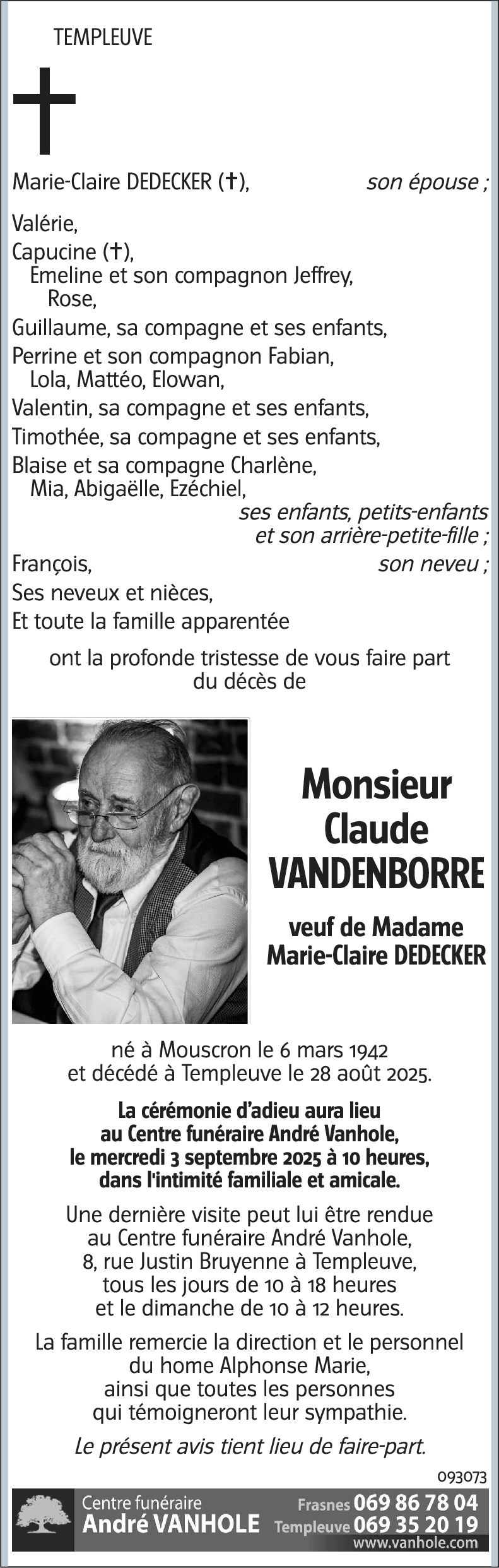 Claude VANDENBORRE