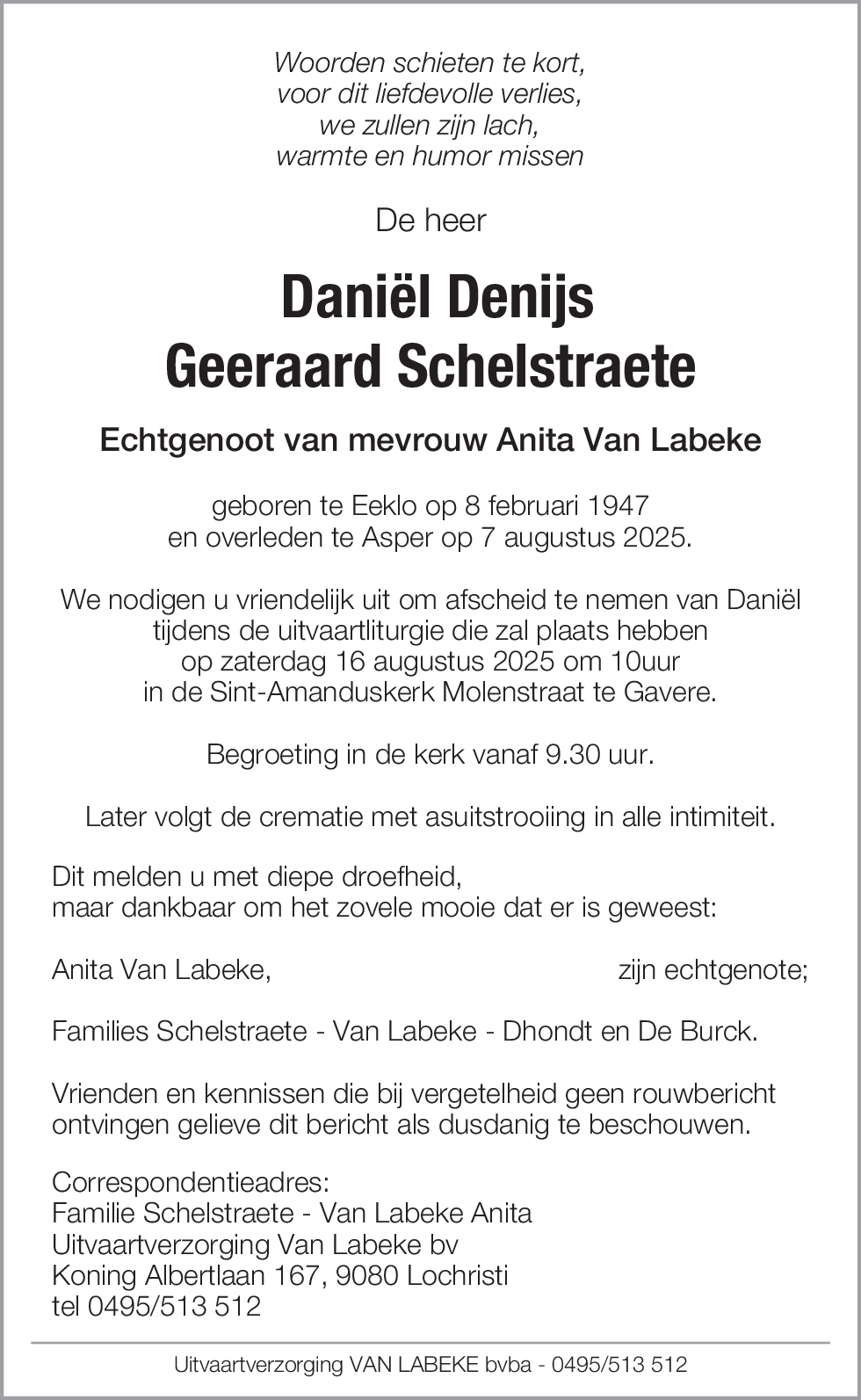 Daniël Denijs Geeraard Schelstraete