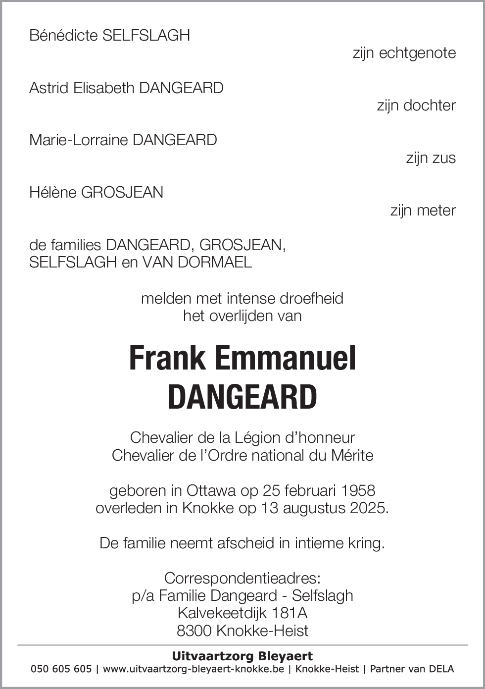 Frank Emmanuel DANGEARD