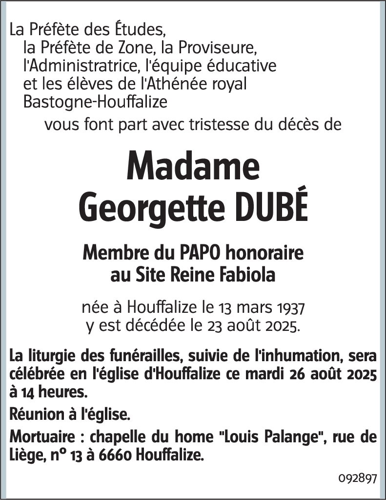 Georgette DUBÉ