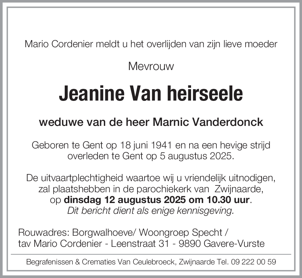 Jeanine Van heirseele