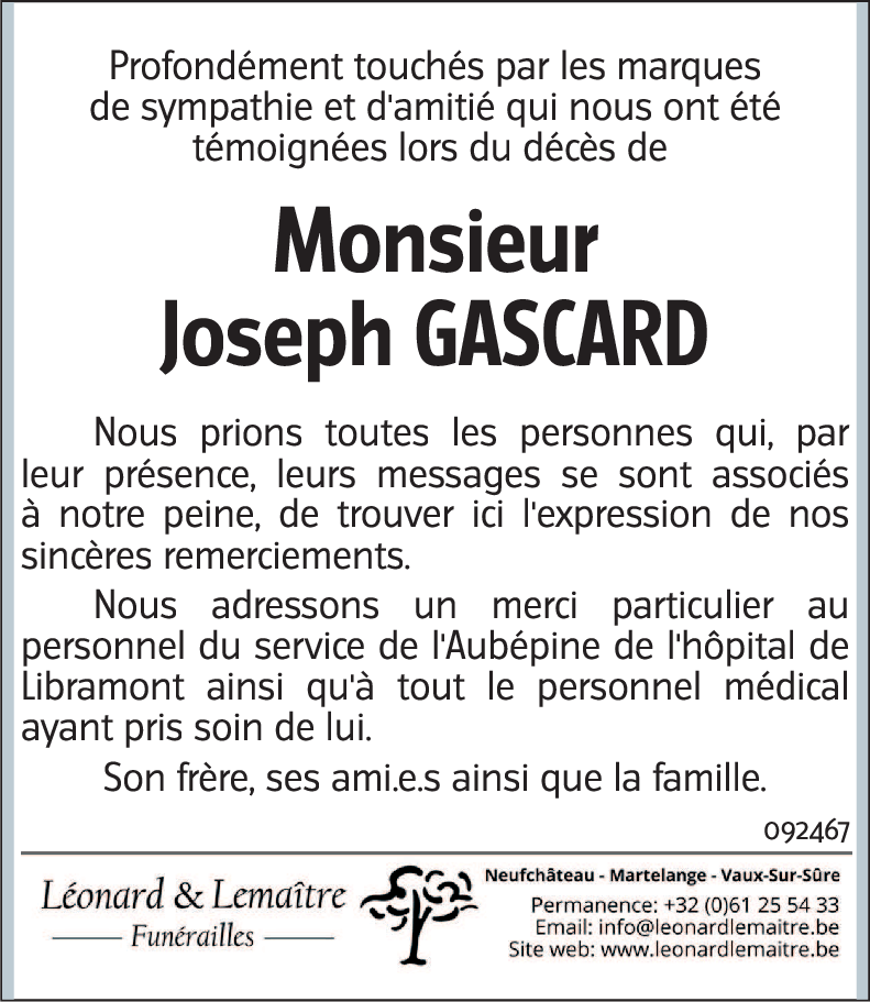 Joseph GASCARD