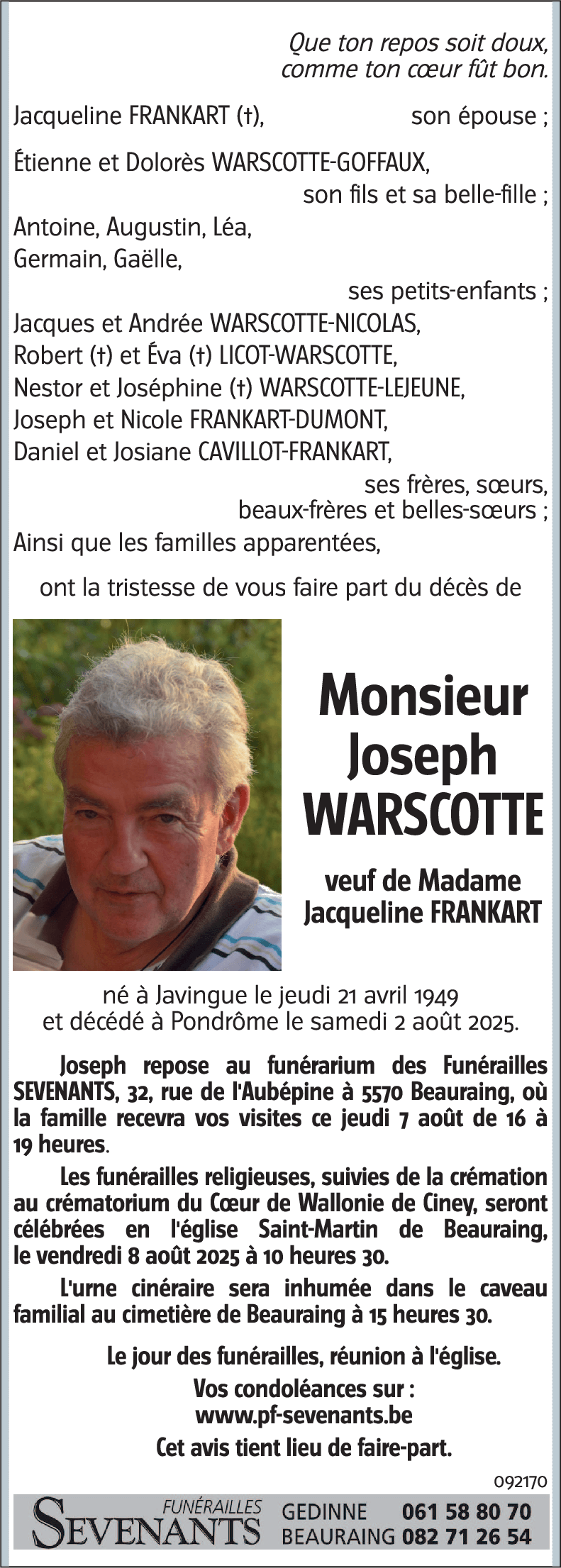Joseph WARSCOTTE