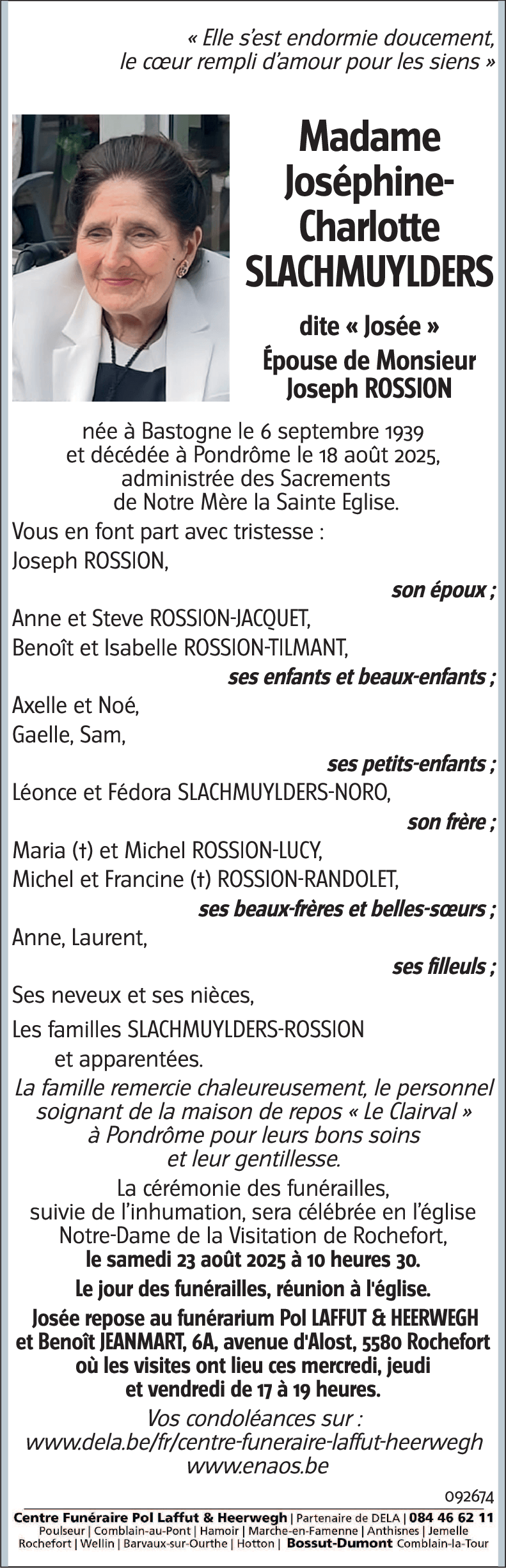 Joséphine-Charlotte SLACHMUYLDERS