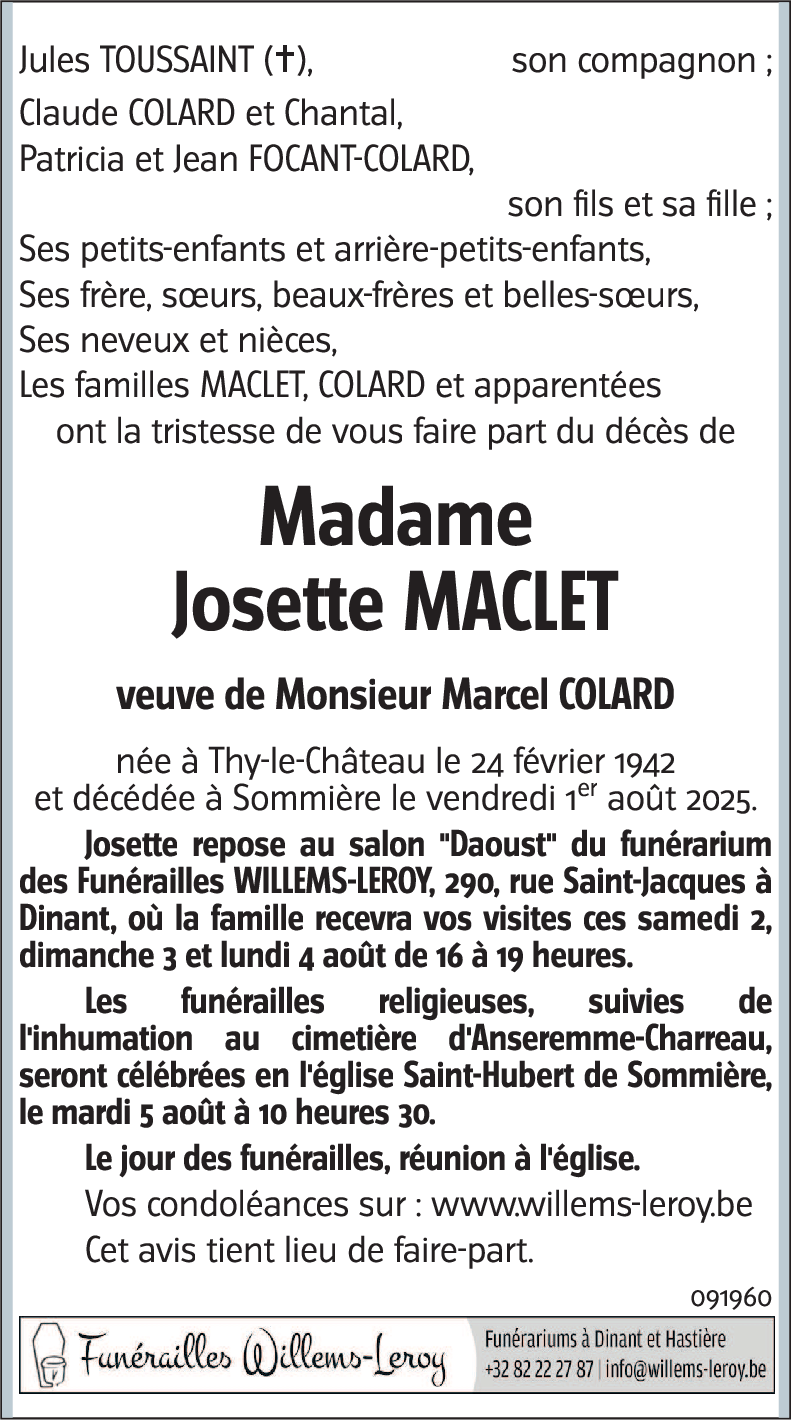 Josette MACLET
