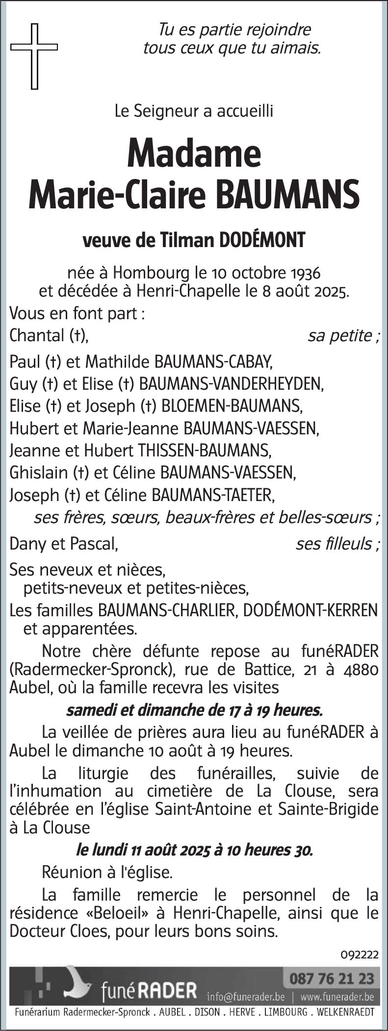 Marie-Claire BAUMANS