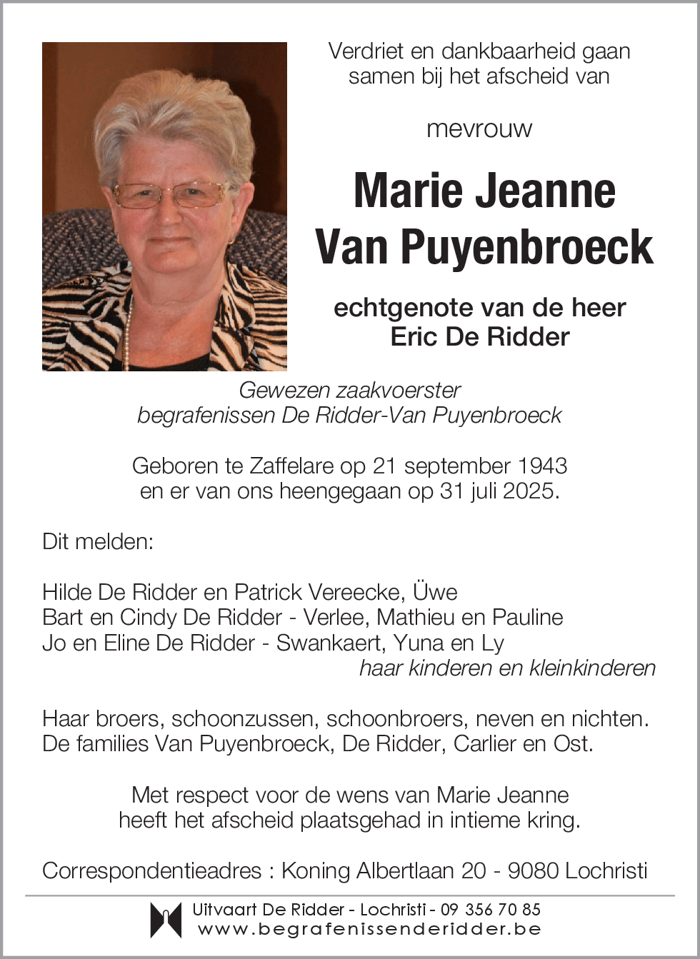 Marie Jeanne Van Puyenbroeck