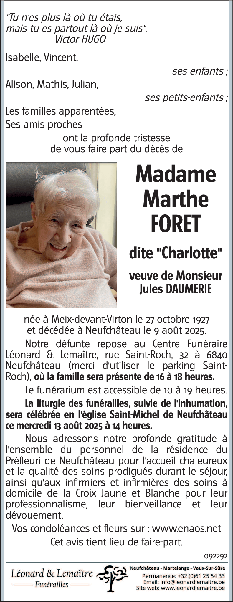 Marthe FORET