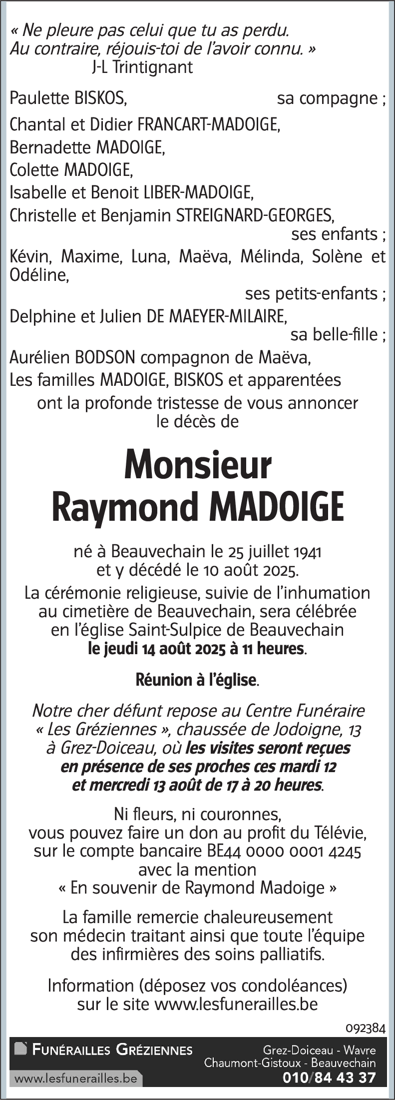 Raymond Madoige