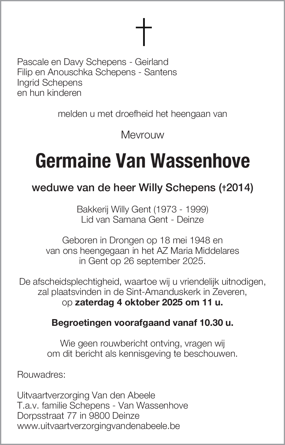 Germaine Van Wassenhove