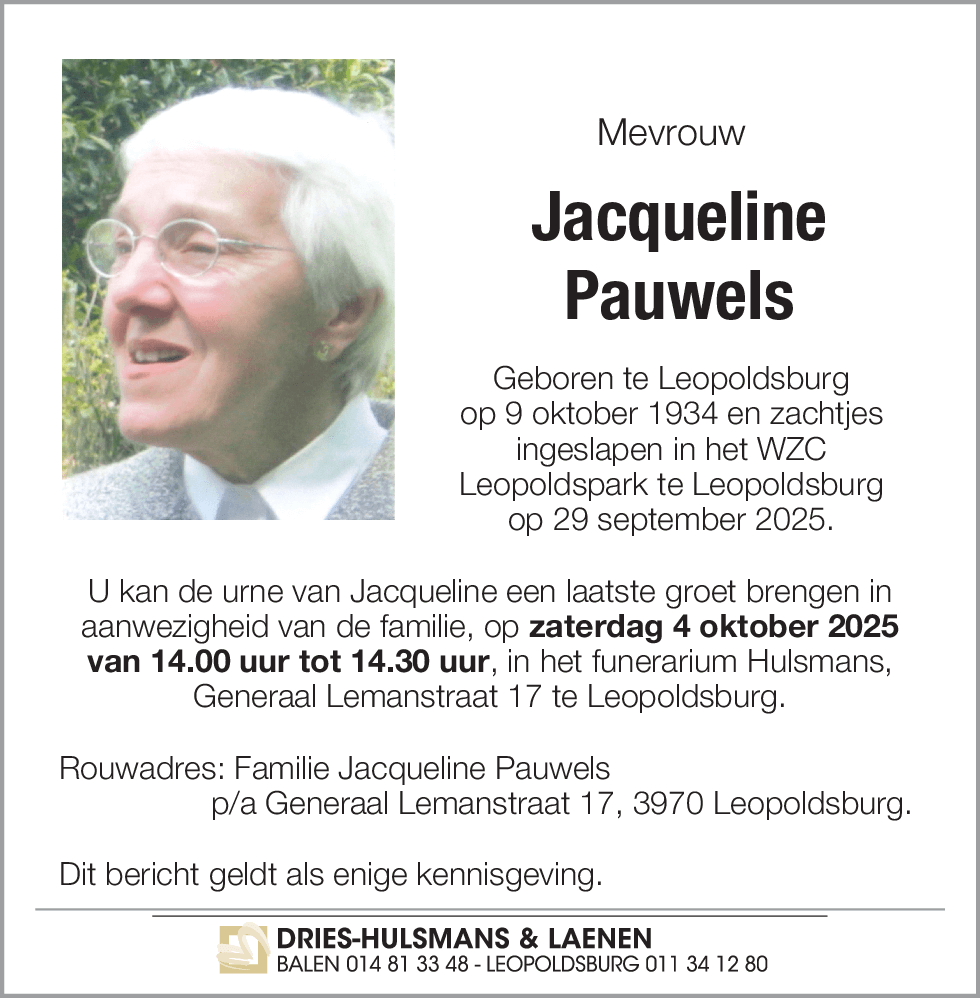 Jacqueline Pauwels