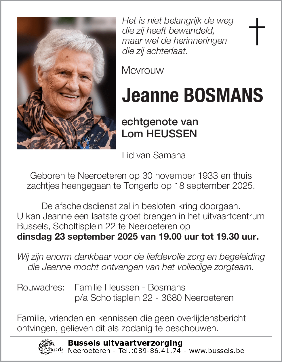 Jeanne BOSMANS