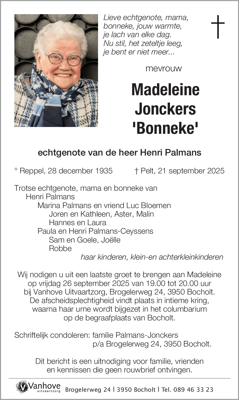 Madeleine 'Bonneke' Jonckers