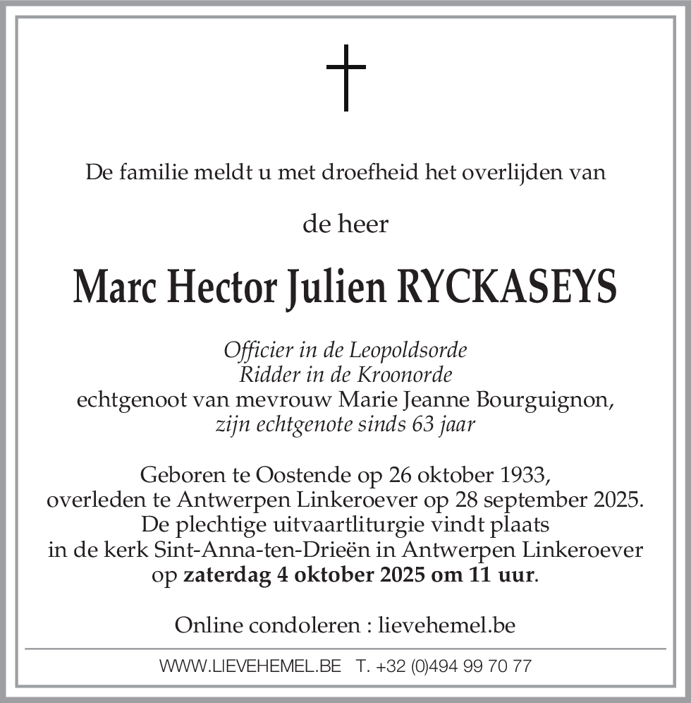 Marc Hector Julien Ryckaseys