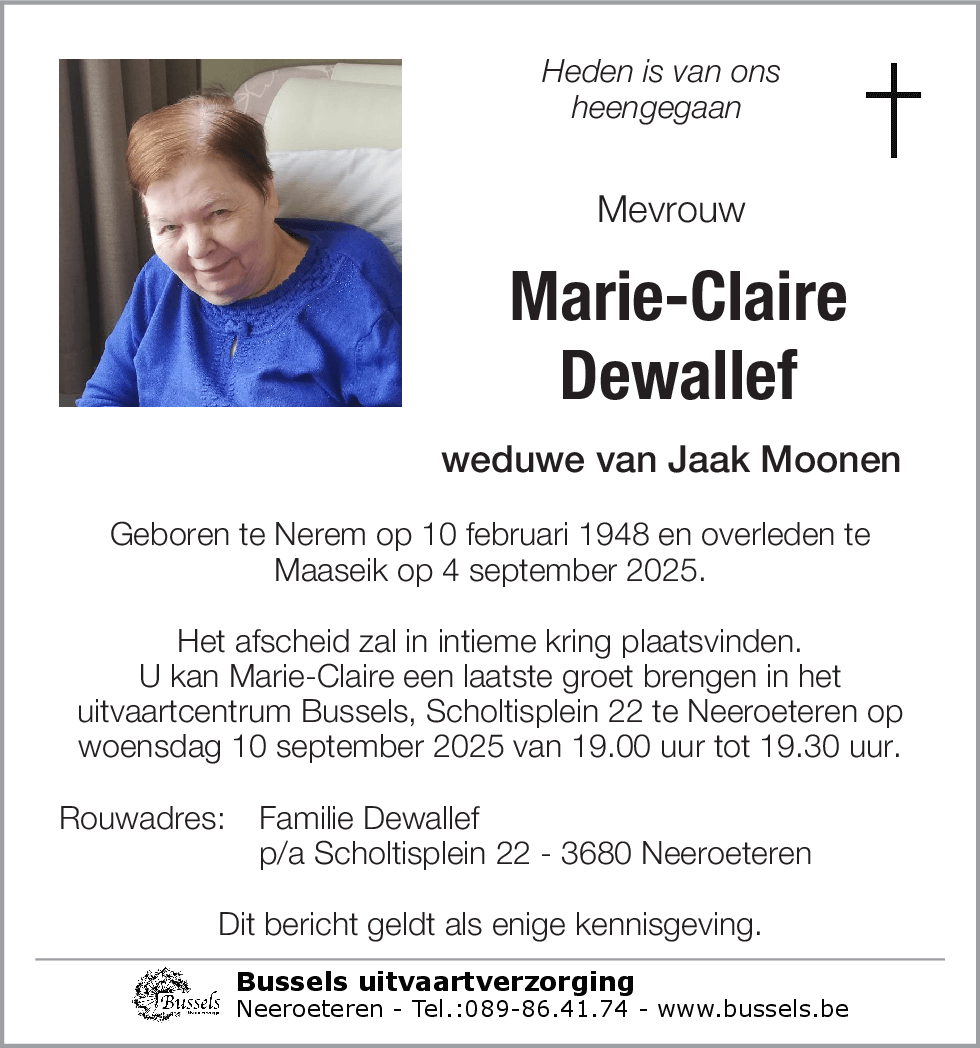 Marie-Claire DEWALLEF