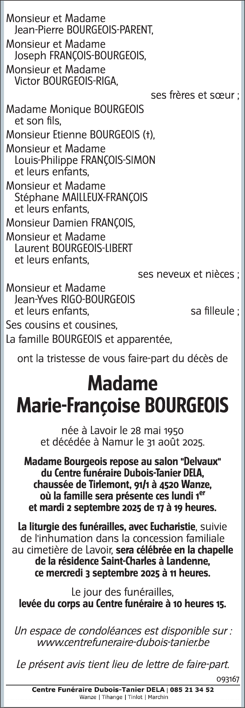 Marie-Françoise BOURGEOIS