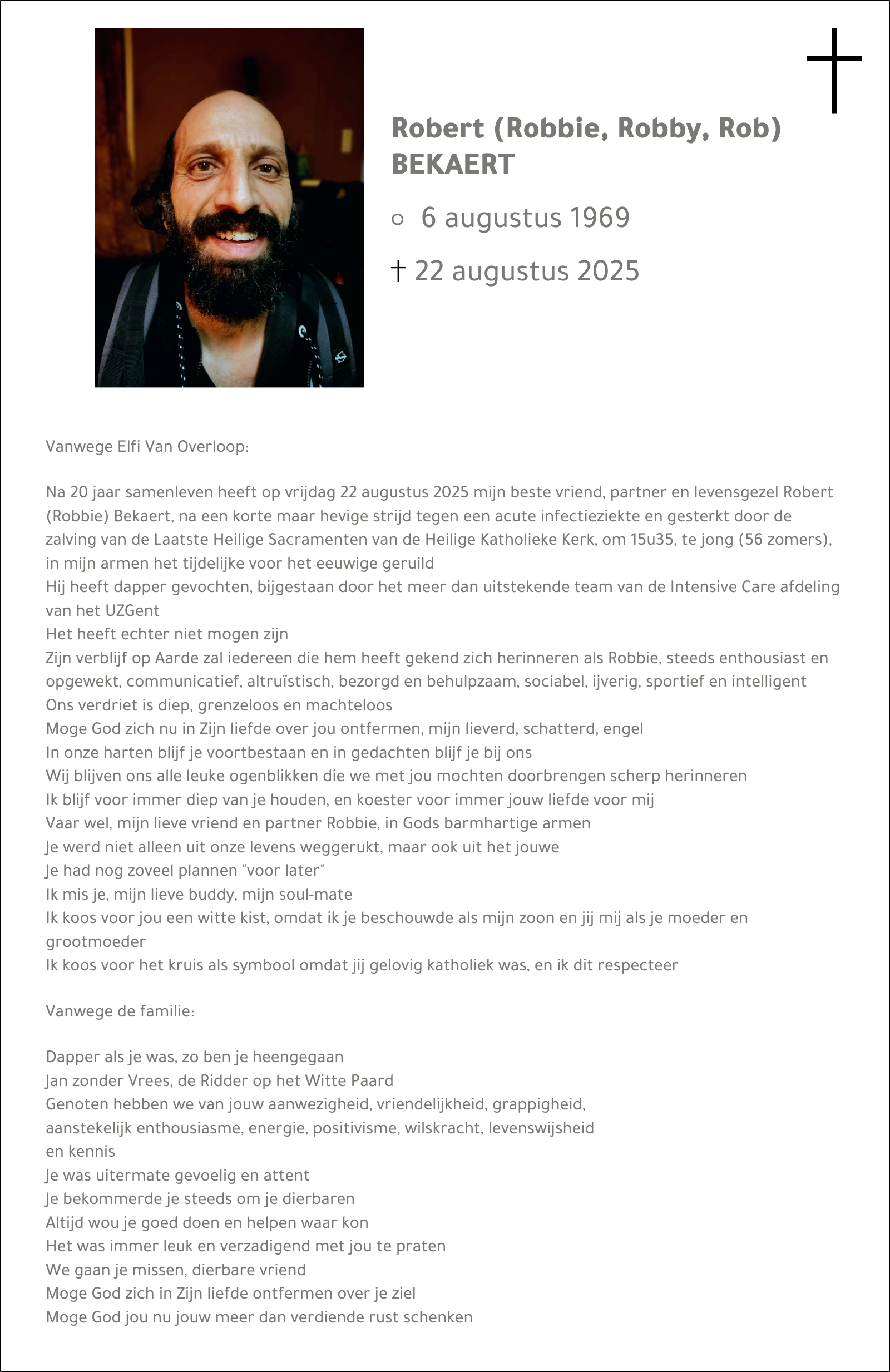 Robert (Robbie, Robby, Rob) BEKAERT