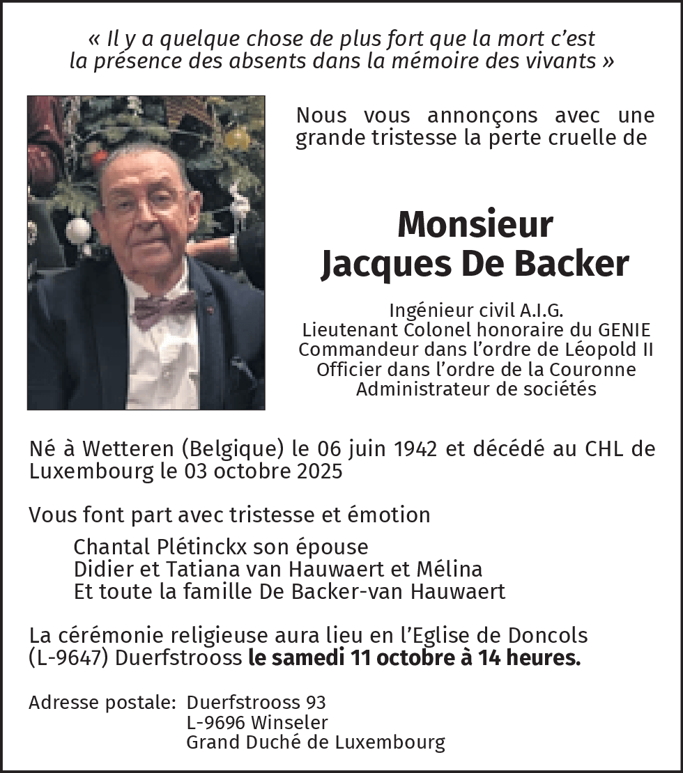 Jacques De Backer