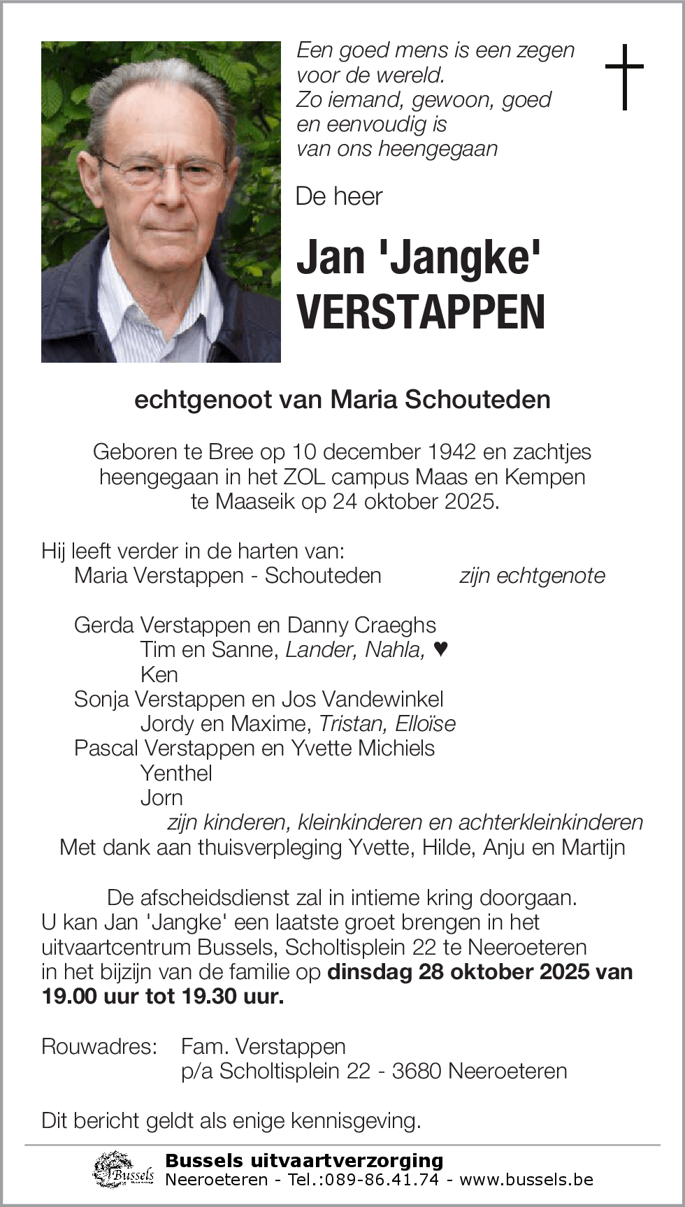 Jan 'Jangke' VERSTAPPEN