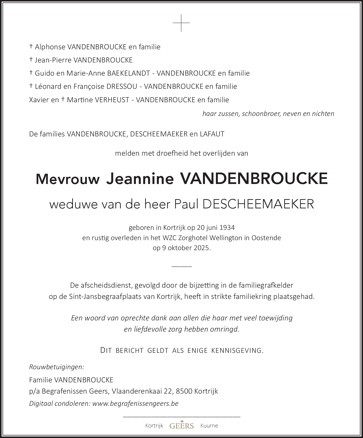 Jeannine VANDENBROUCKE