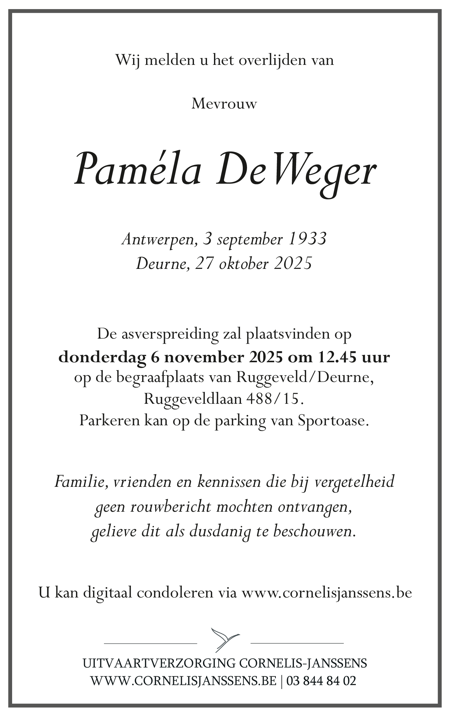 Paméla De Weger