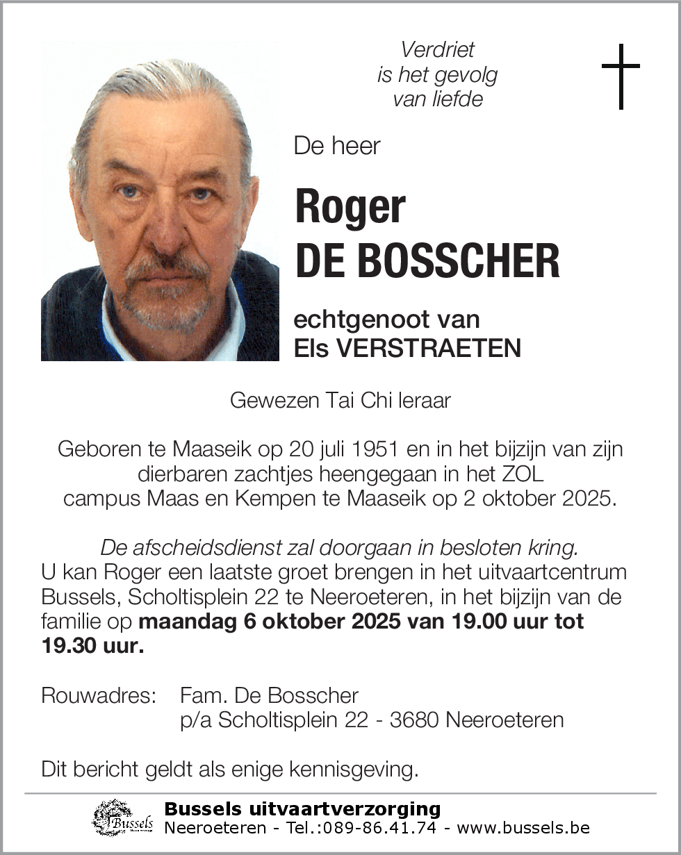 Roger DE BOSSCHER