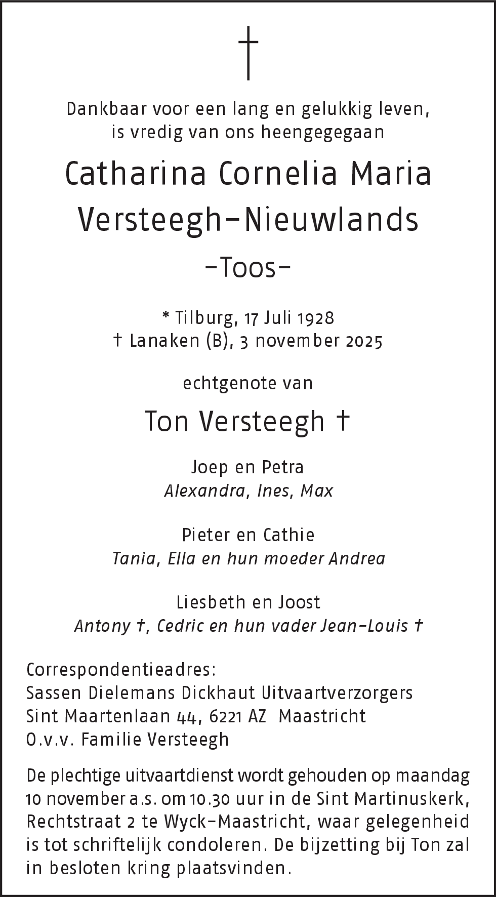 Catharina Cornelia Maria Versteegh-Nieuwlands