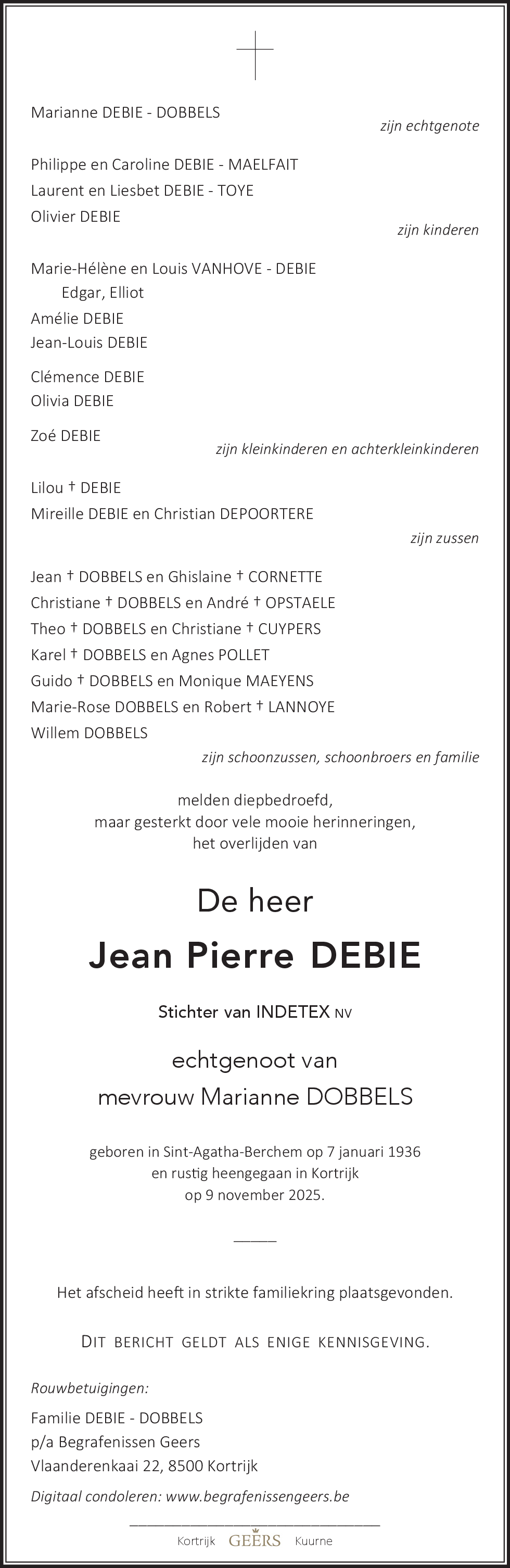 Jean Pierre DEBIE