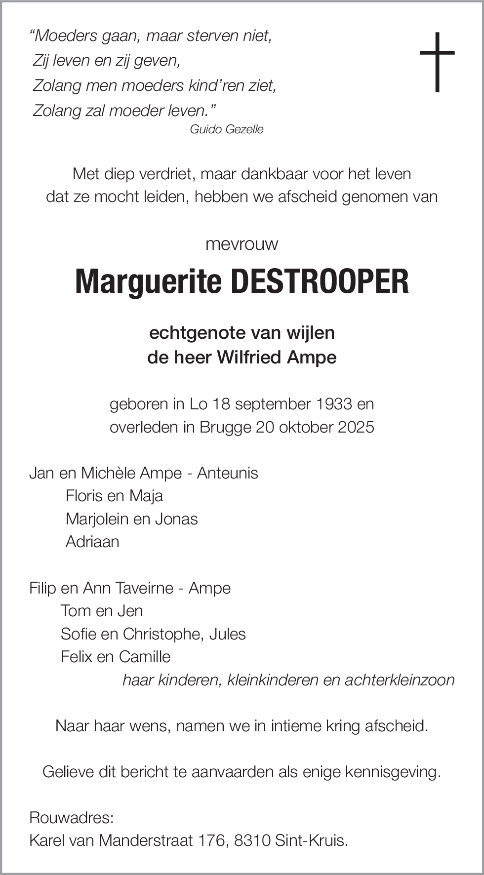 Marguerite Destrooper