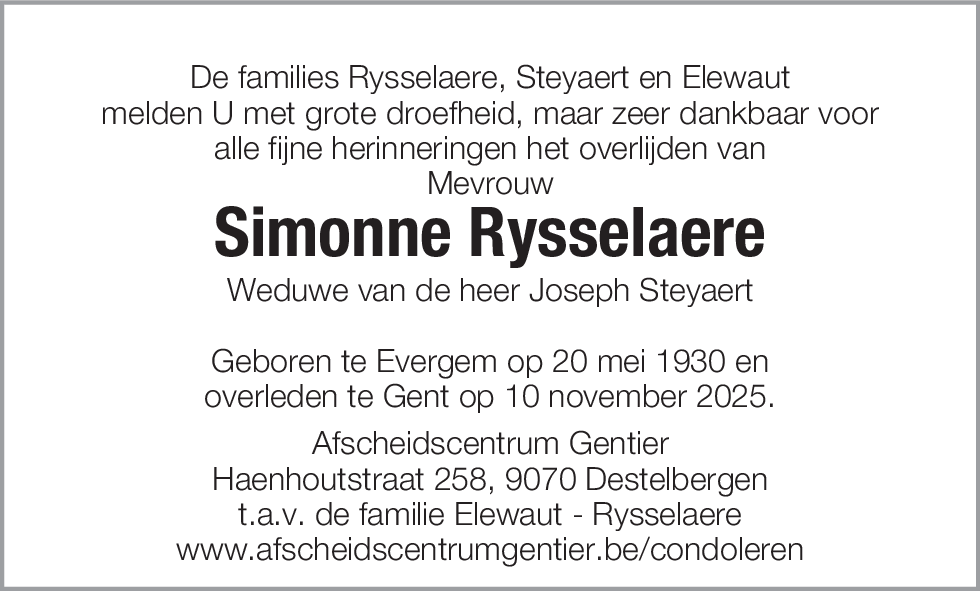 Simonne Rysselaere