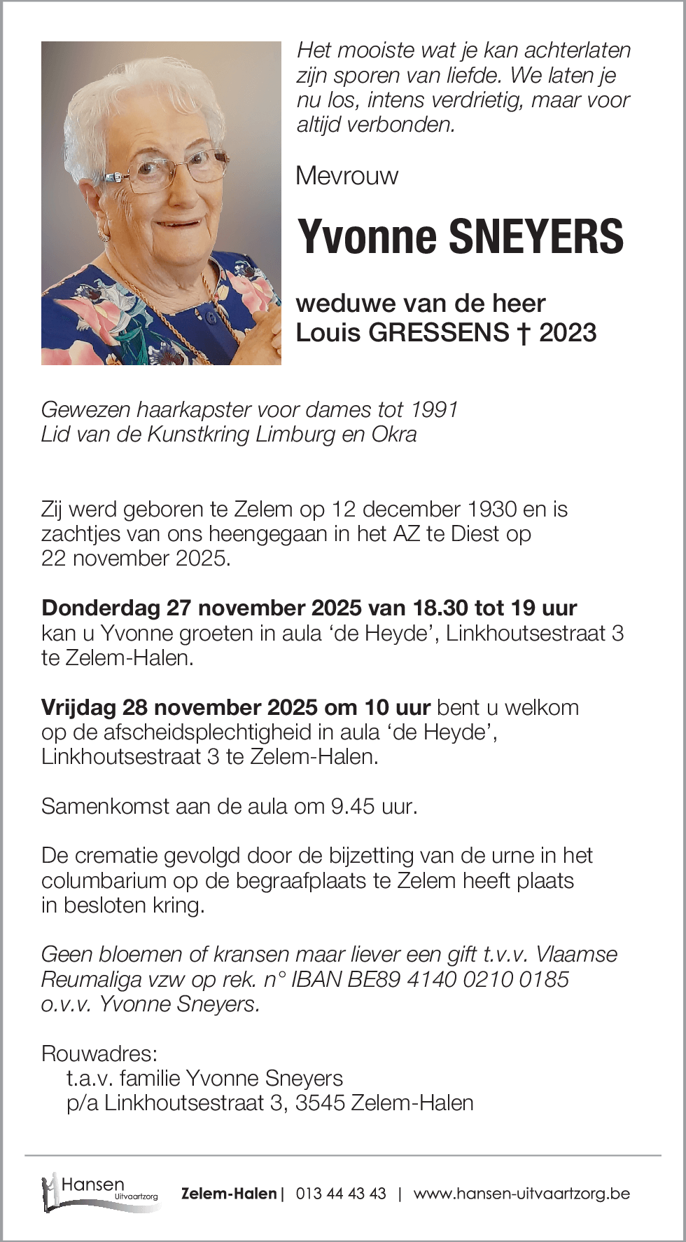 Yvonne SNEYERS
