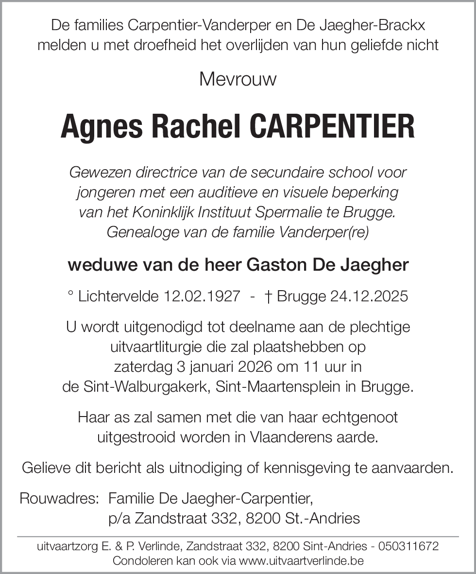 Agnes Rachel Carpentier