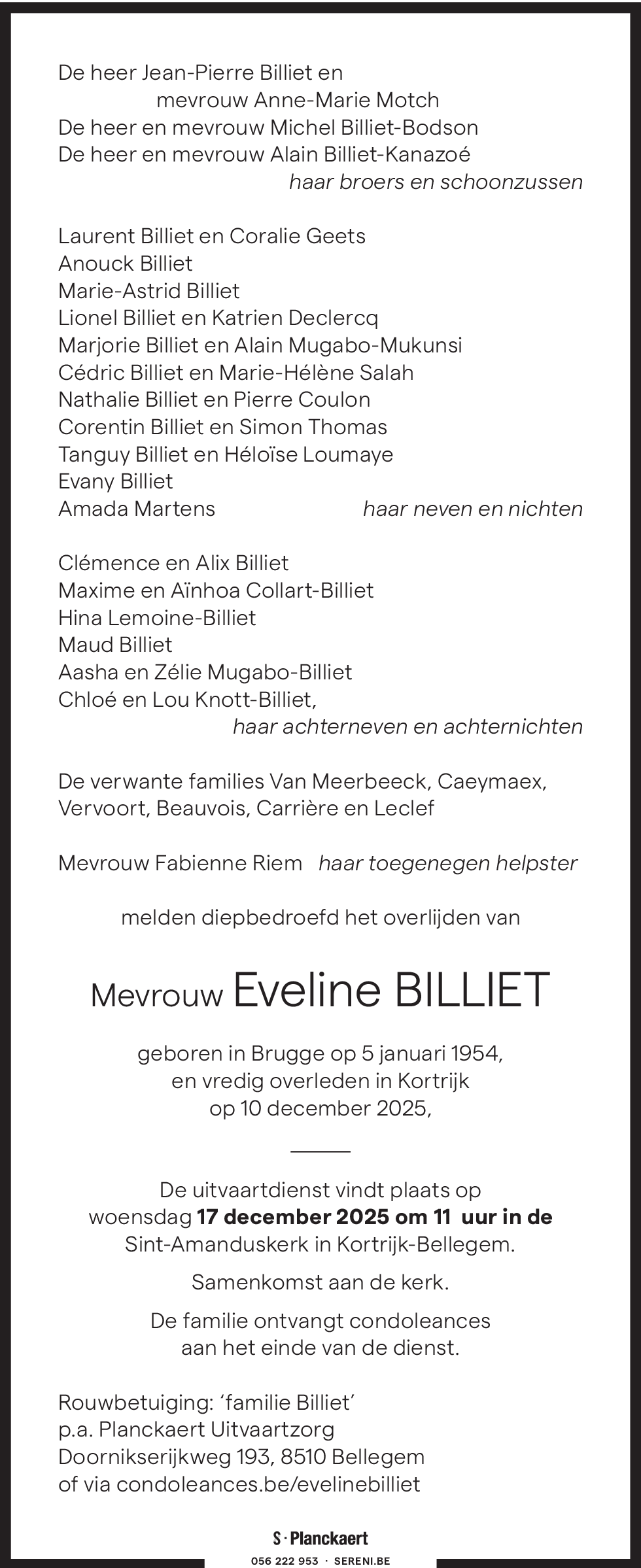 Eveline BILLIET