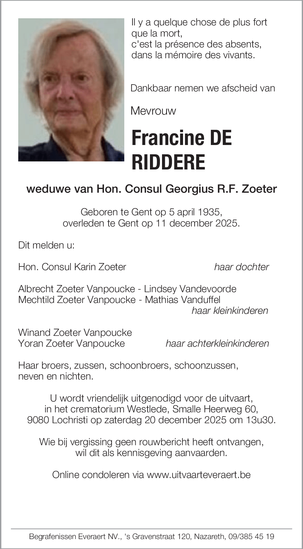Francine de Riddere