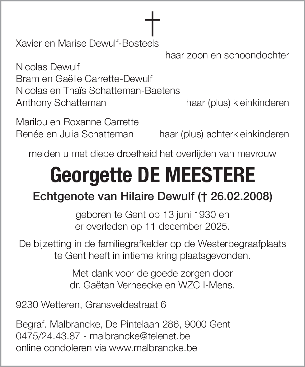 Georgette De Meestere