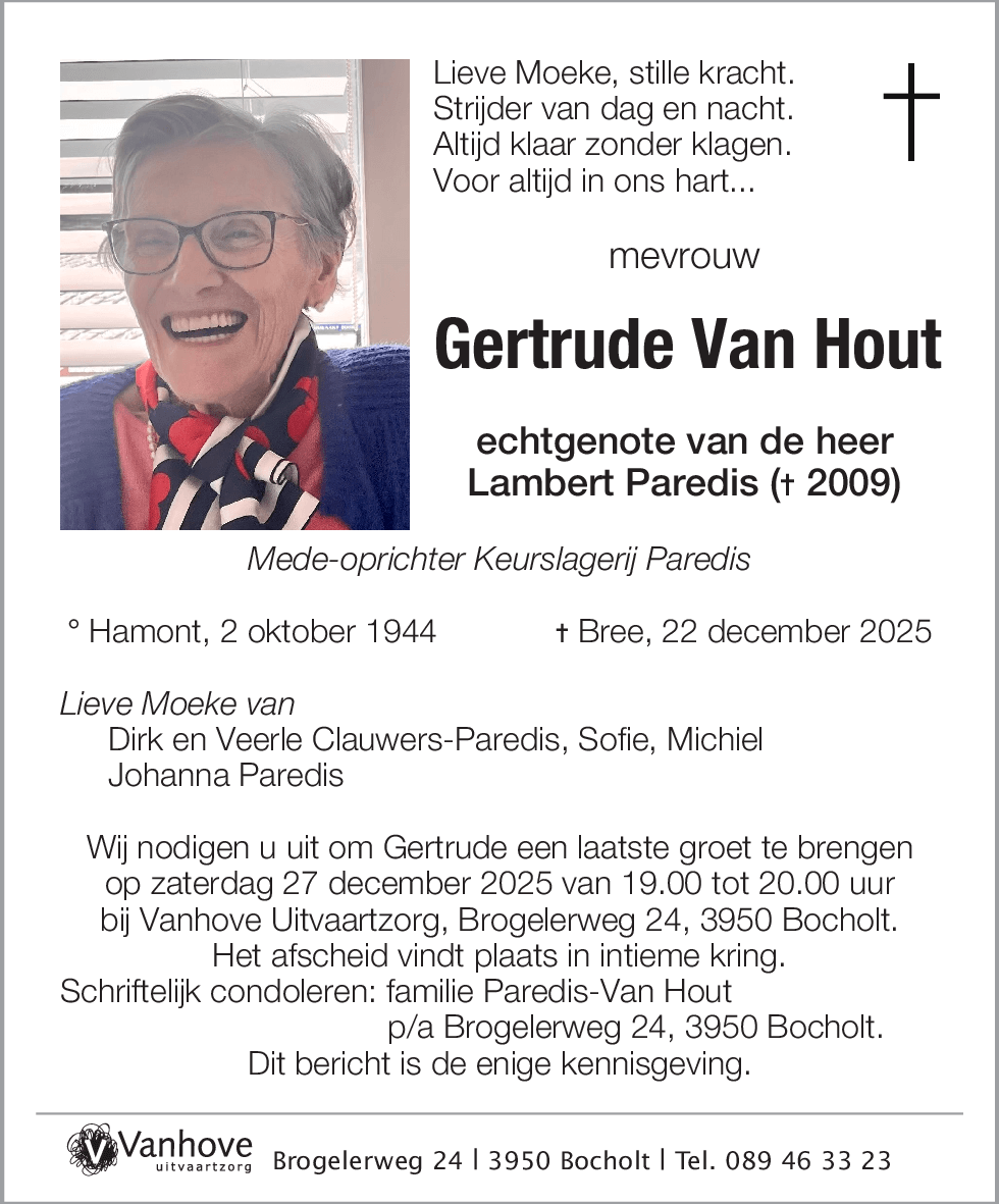 Gertrude Van Hout