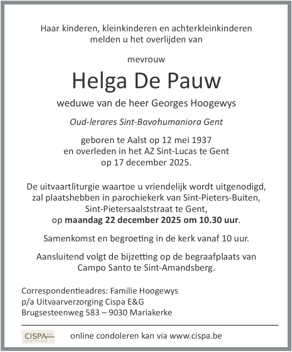 Helga De Pauw