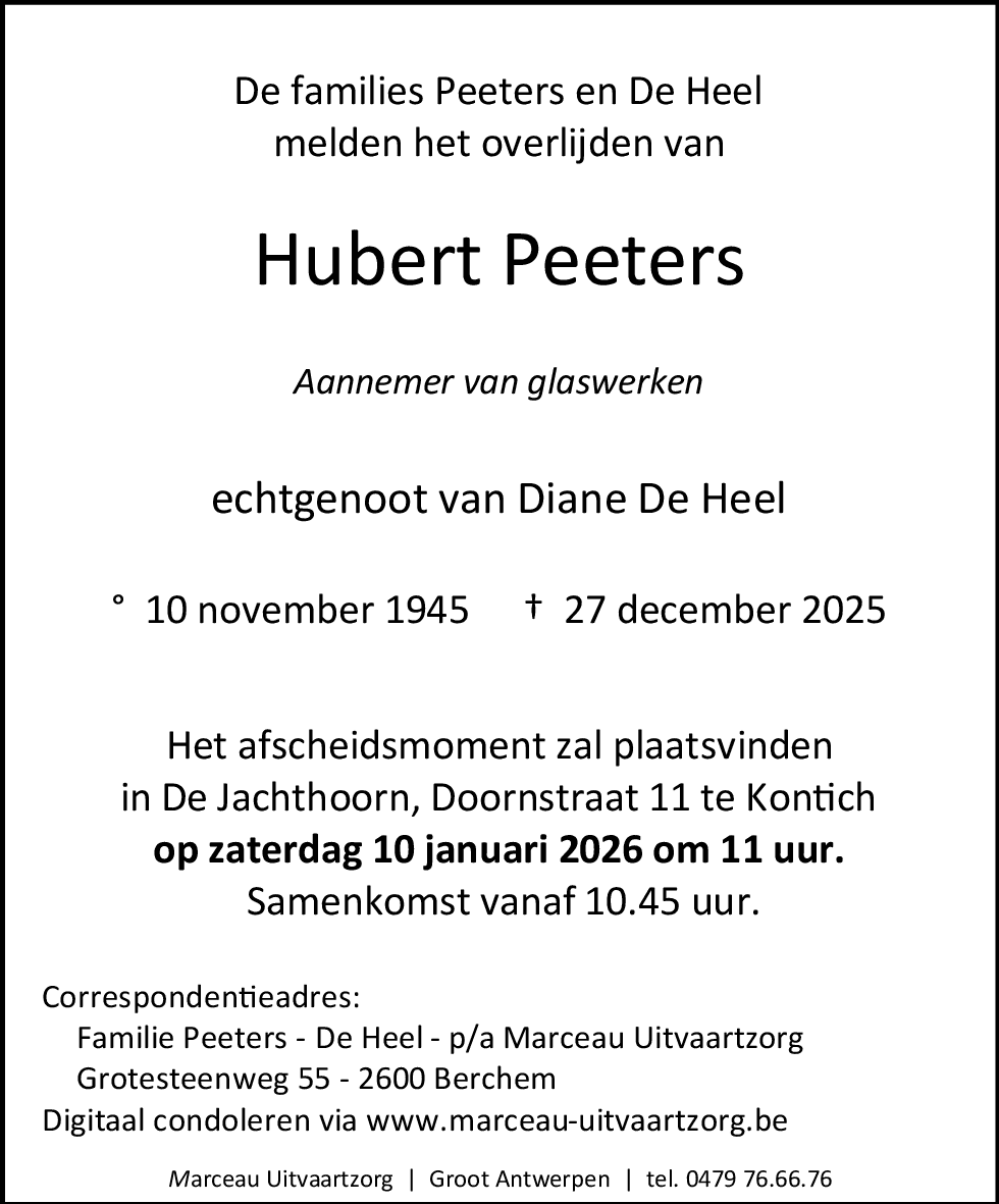HUBERT PEETERS