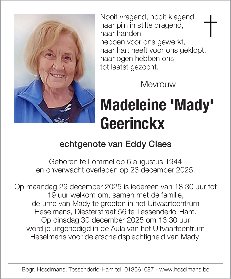 Madeleine 'Mady' Geerinckx