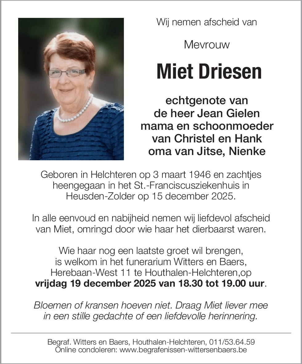Miet Driesen