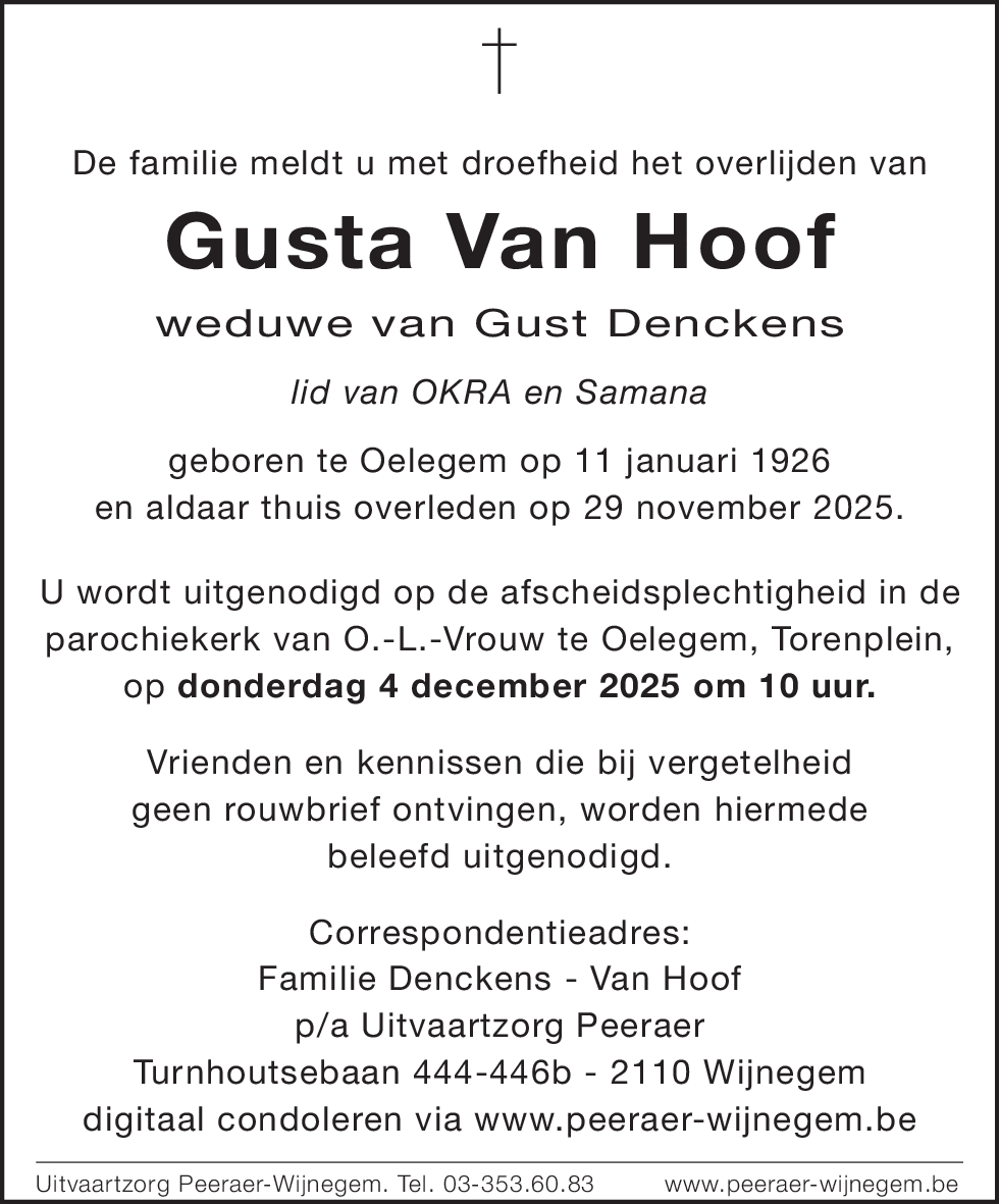 Van Hoof Augusta