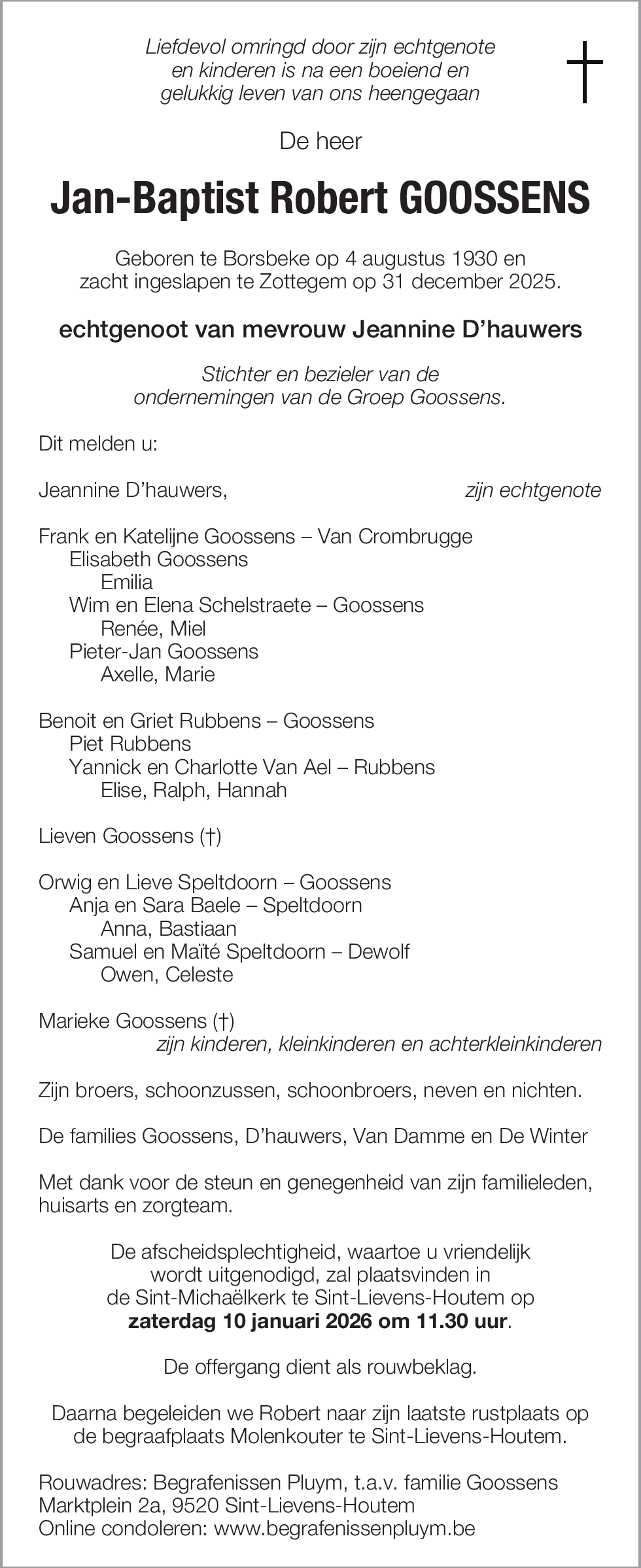 Jan-Baptist Robert Goossens