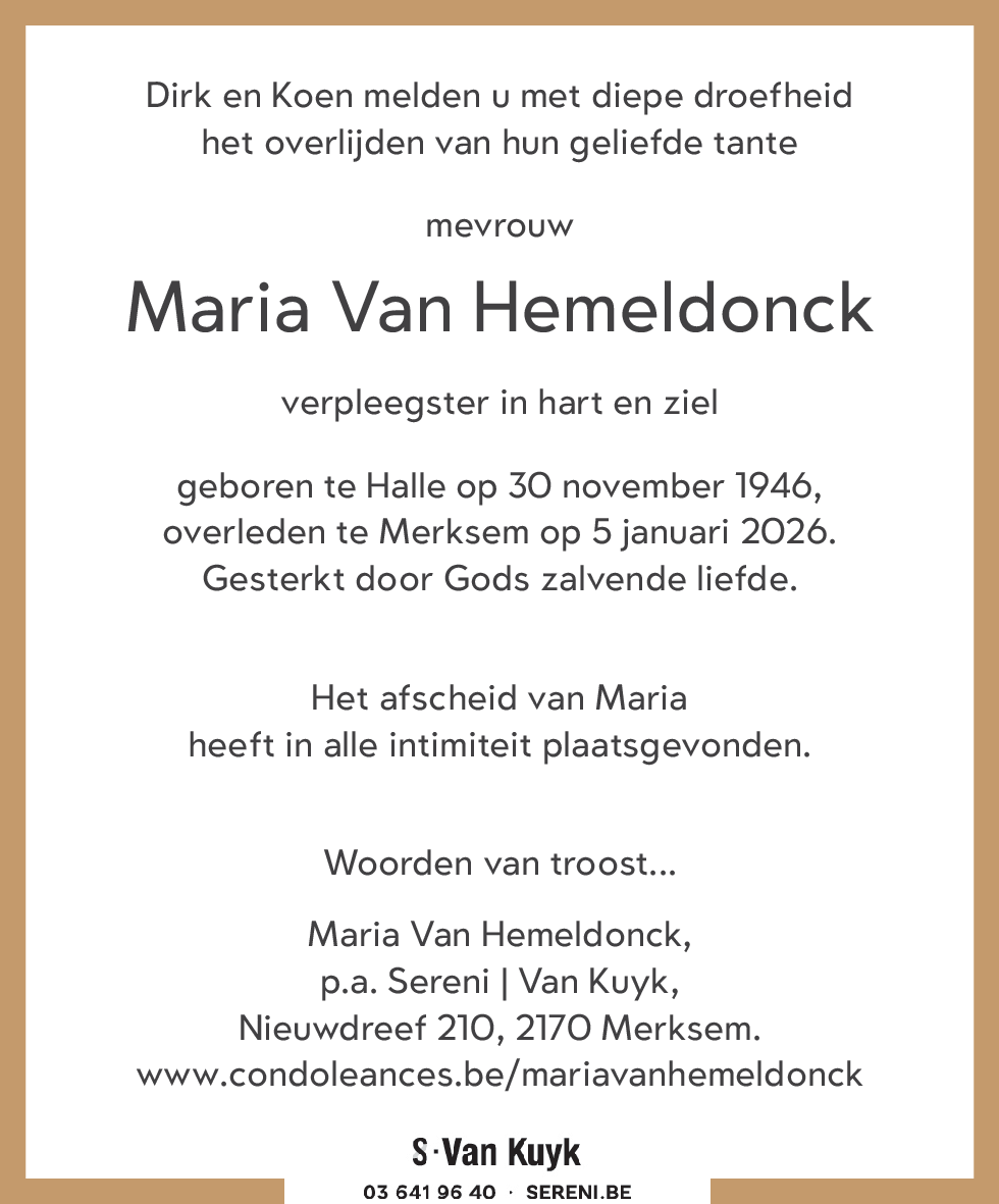 Maria Van Hemeldonck